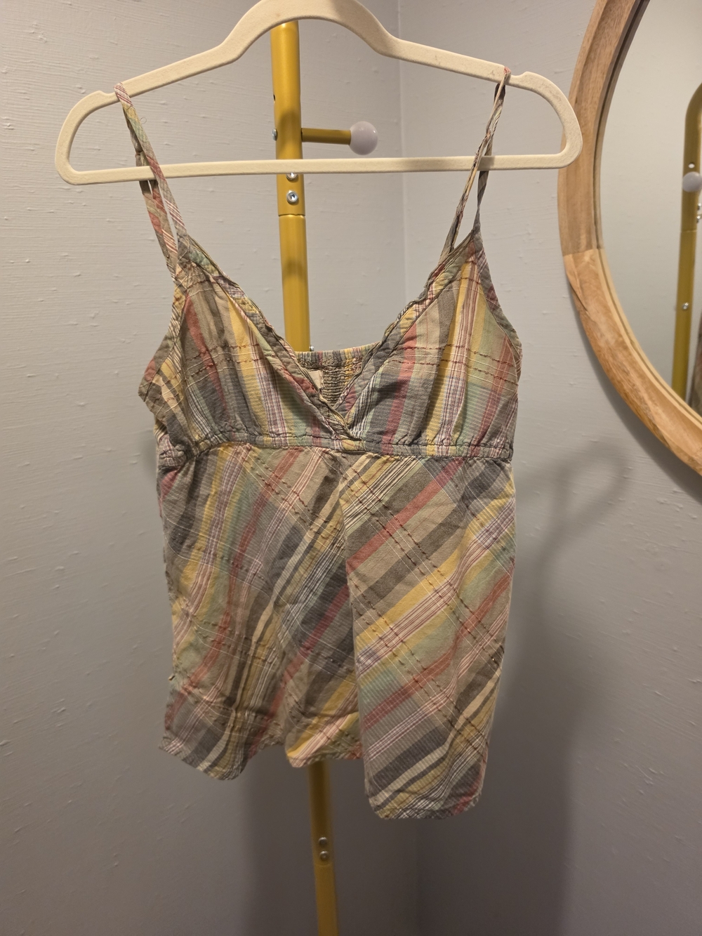 Striped Pastel Spaghetti-Strap Camisole - Multicolor